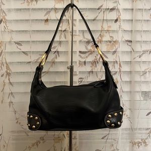 Worthington metal studded black leather bag